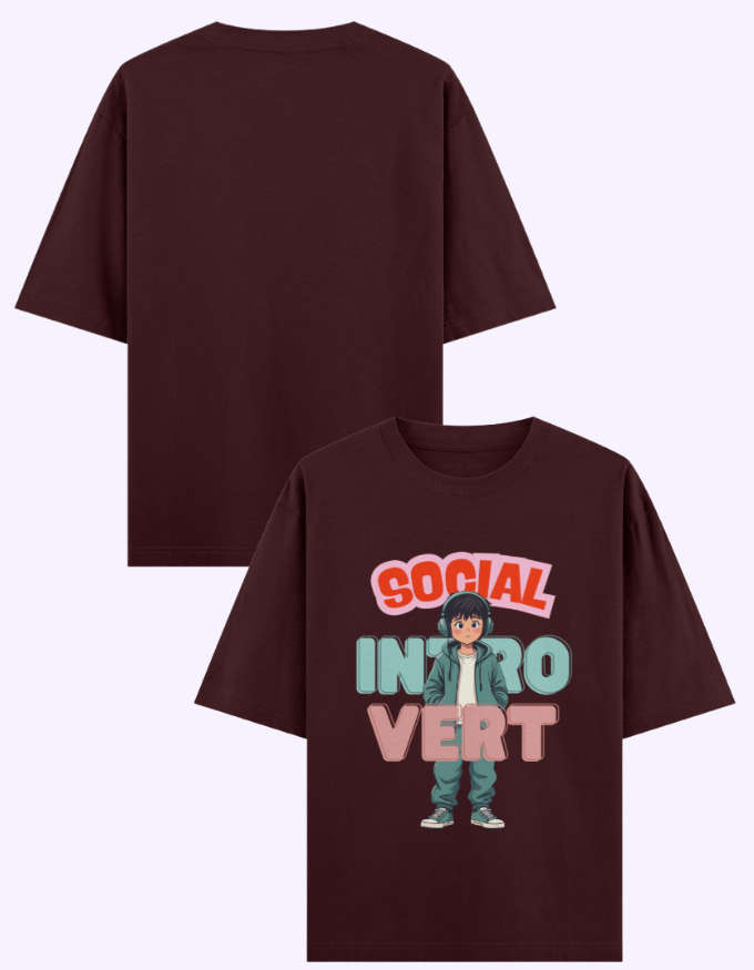 Social Introvert Premium Oversized TShirt